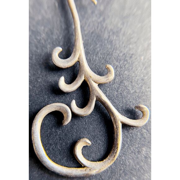 Sterling Silver Artisan Metalwork Earrings - Picture 3 of 4